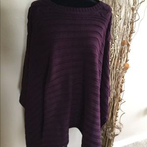 Maroon Sweater Poncho  size L/XL